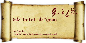 Gábriel Ágnes névjegykártya