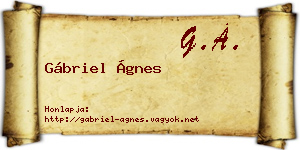 Gábriel Ágnes névjegykártya