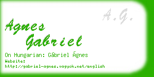 agnes gabriel business card