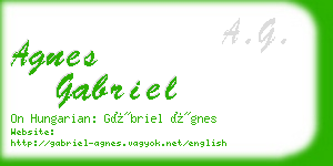 agnes gabriel business card